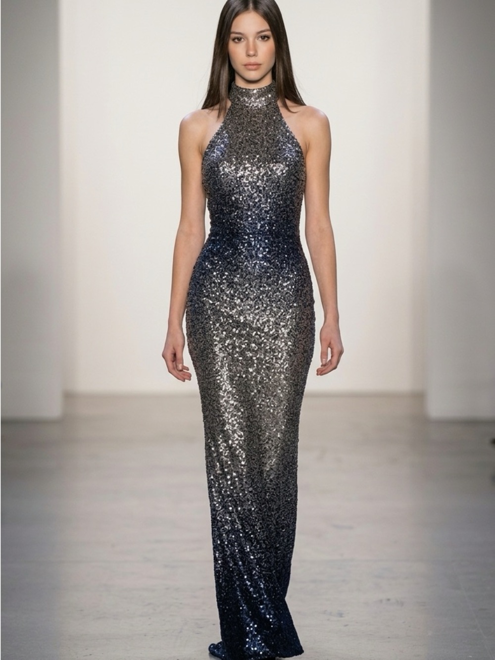 Avery  G Silver maxi dress